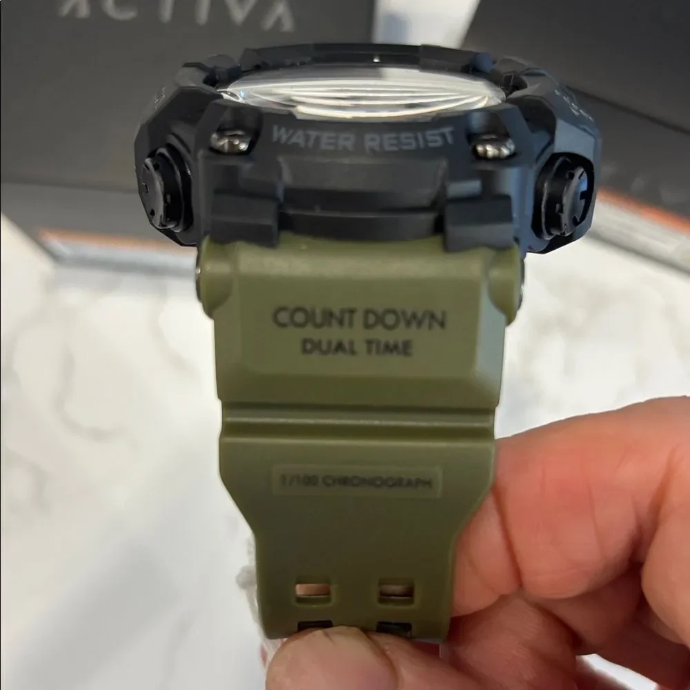 Activa Black Rugged Smartwatch with Digital Display